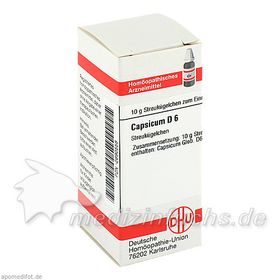 CAPSICUM D 6, 10 G – PZN 2890558 из Германии