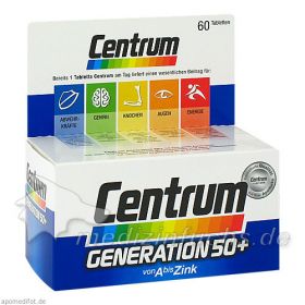 Centrum Generation 50+ A-Zink + FloraGlo Lutein, 60 ST – PZN 707484 из Германии
