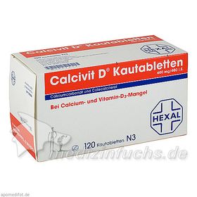 Calcivit D Kautabletten, 120 ST – PZN 9097219 из Германии
