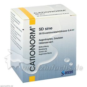 Cationorm SD sine, 30X0.4 ML – PZN 9617771 из Германии