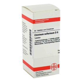 Chininum Sulfuricum D 6 Tabletten (80 stk) – PZN 2117516 из Германии