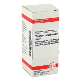 Chininum Sulfuricum D 4 Tabletten (80 stk) – PZN 2628228 из Германии