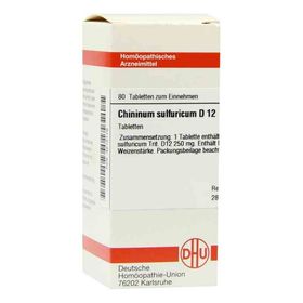 Chininum Sulfuricum D 12 Tabletten (80 stk) – PZN 4212176 из Германии