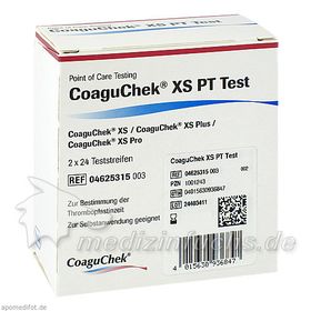 CoaguChek XS PT Test, 2X24 ST – PZN 1001243 из Германии