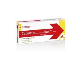 Cetirizindihydrochlorid elac 10mg, 20 ST – PZN 10979195 из Германии
