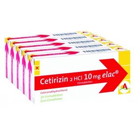 Cetirizindihydrochlorid elac 10mg, 5X20 ST – PZN 10979203 из Германии
