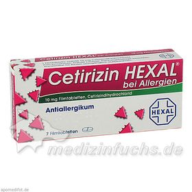 Cetirizin Hexal bei Allergien, 7 ST – PZN 1830146 из Германии