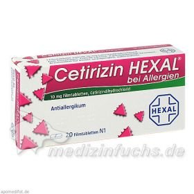 Cetirizin Hexal bei Allergien, 20 ST – PZN 1830152 из Германии