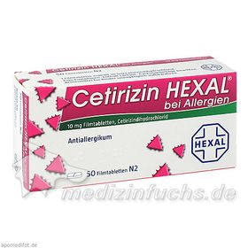 Cetirizin Hexal bei Allergien, 50 ST – PZN 1830169 из Германии