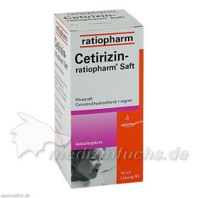 Cetirizin-ratiopharm Saft, 75 ML – PZN 2191085 из Германии
