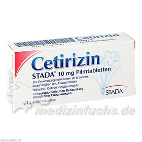 Cetirizin STADA 10mg Filmtabletten, 7 ST – PZN 2246596 из Германии