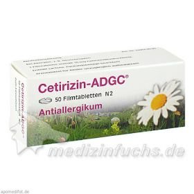 Cetirizin-ADGC, 50 ST – PZN 2662780 из Германии