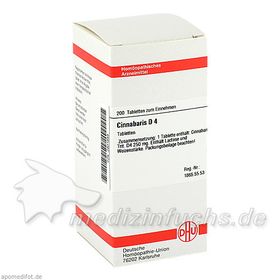 CINNABARIS D 4, 200 ST – PZN 2801655 из Германии