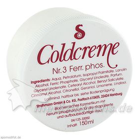 COLDCREME NR 3 FERR PHOS, 150 ML – PZN 3202106 из Германии