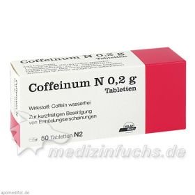 COFFEINUM N 0.2G, 50 ST – PZN 4584676 из Германии