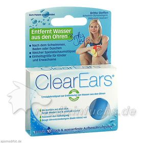 ClearEars Ohrstöpsel zur Wasserentfernung, 10 ST – PZN 5468245 из Германии