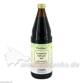 Cranberry Saft pur Bio Vitalhaus, 750 ML – PZN 6978646 из Германии
