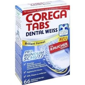 COREGA Tabs Dental Weiss fuer Raucher, 66 ST – PZN 9753037 из Германии