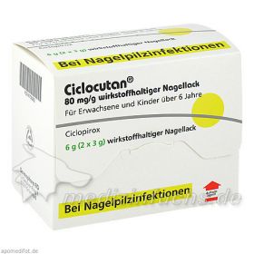 Ciclocutan 80mg/g wirkstoffhaltiger Nagellack, 6 G – PZN 9758282 из Германии