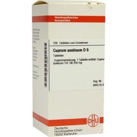 Cuprum Aceticum D 6 Tabletten (200 stk) – PZN 2128098 из Германии