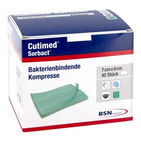 Cutimed Sorbact Kompressen 7x9 cm (42 stk) – PZN 7348657 из Германии