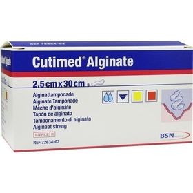 Cutimed Alginate 2.5x30cm Alginattamponade, 5 ST – PZN 1179107 из Германии