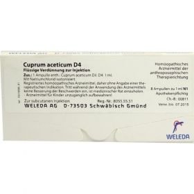 CUPRUM ACET D 4, 8X1 ML – PZN 1621336 из Германии