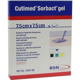 CUTIMED Sorbact Gel Kompressen 7,5x7,5 cm, 10 ST – PZN 2730346 из Германии