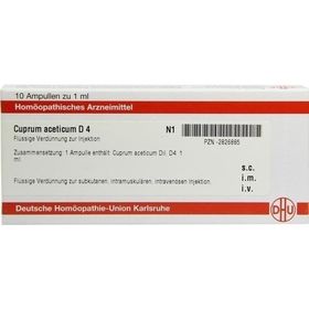 CUPRUM ACETICUM D 4 Ampullen, 10X1 ML – PZN 2826885 из Германии