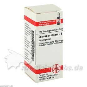CUPRUM ACET D 6, 10 G – PZN 2897520 из Германии