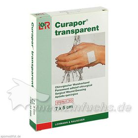 Curapor transparent Wundverband steril 7x5cm, 5 ST – PZN 2913124 из Германии