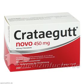 CRATAEGUTT NOVO 450mg Quartalspackung, 200 ST – PZN 3392839 из Германии