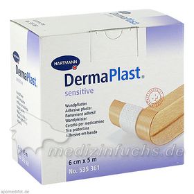 DermaPlast sensitive 6cmx5m, 1 ST – PZN 3645938 из Германии
