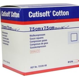 Cutisoft Cotton Kompressen steril 12-fach7.5x7.5cm, 25X2 ST – PZN 3896729 из Германии