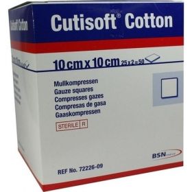 Cutisoft Cotton Kompressen steril 12-fach 10x10cm, 25X2 ST – PZN 3896770 из Германии