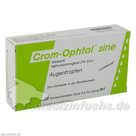 CROM OPHTAL SINE EIN DOSIS BEHAELTER, 20X0.5 ML – PZN 4930262 из Германии