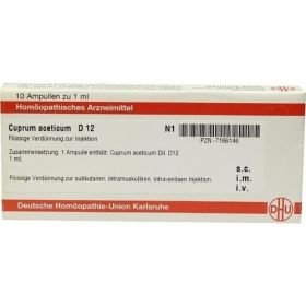 CUPRUM ACETICUM D 12 Ampullen, 10X1 ML – PZN 7166146 из Германии