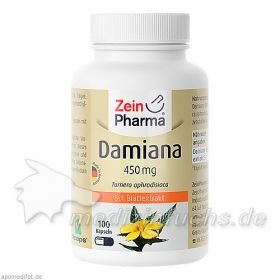 Damiana Kapseln 450mg 5:1 Blattextrakt, 100 ST – PZN 9542702 из Германии