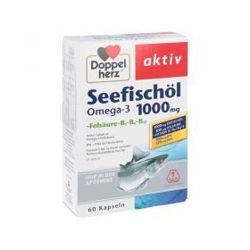Doppelherz Seefischöl Omega-3 1000 mg+Fols. Kapsel (n)  (60 stk) – PZN 6583675 из Германии