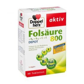 Doppelherz Folsäure 800 + B-vitamine Tabletten (40 stk) – PZN 6634384 из Германии