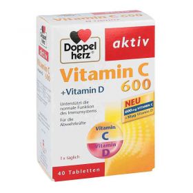 Doppelherz Vitamin C 600 + Vitamin D Tabletten (40 stk) – PZN 7140483 из Германии
