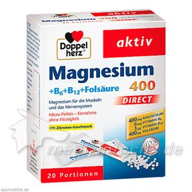 Doppelherz Magnesium + B Vitamine direct, 20 ST – PZN 1026875 из Германии
