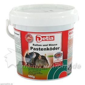 DETIA RATTEN-UND MÄUSE-KÖDERPASTE BRODIFACOUM, 500 G – PZN 1077542 из Германии