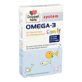 Doppelherz Omega-3 family Gel-tabs system Kautablette (n)  (60 stk) – PZN 12351236 из Германии