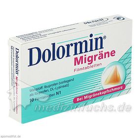 Dolormin Migräne, 10 ST – PZN 1300810 из Германии