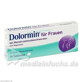 Dolormin f.Frauen bei Menstr.beschw. m. Naproxen, 10 ST – PZN 2434116 из Германии
