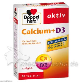 DOPPELHERZ Calcium+D3 Tabletten, 30 ST – PZN 4093889 из Германии