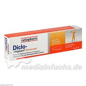 Diclo-ratiopharm Schmerzgel, 50 G – PZN 4704198 из Германии