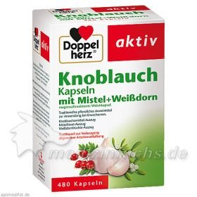 DOPPELHERZ KNOBLAUCH KAPSELN MIT MISTEL U.Weißdorn, 480 ST – PZN 538567 из Германии