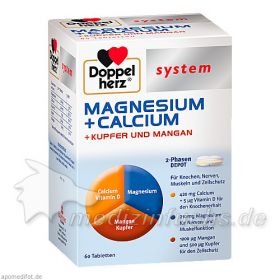 Doppelherz Magnesium+Calcium+Kupfer u Manga system, 60 ST – PZN 5918470 из Германии